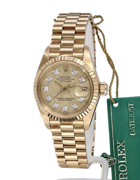 yellow gold rolex women& 39|rolex lady datejust 18k gold.